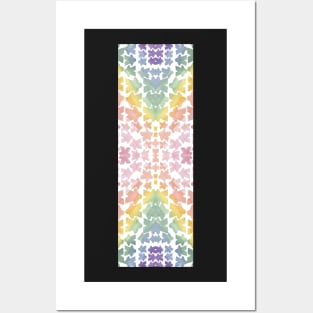 Tie Dye Rainbow Meeple Party Posters and Art